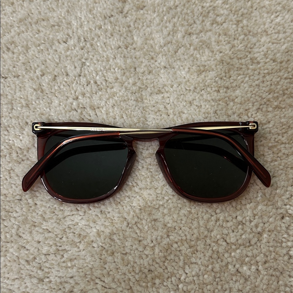 Celine Celine CL40020I Burgundy Sunglasses NWT includes Pouch and Cloth - Picture 4 of 17